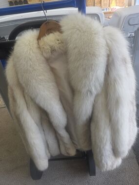 Saga Furs Cream Fox Fur Jacket